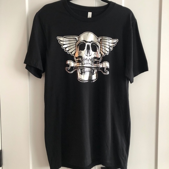 SKULL T shirt, Skull with Wrench Design, Graphic T, Size Large, New Without Tags - Picture 1 of 6